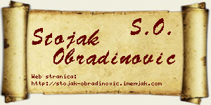 Stojak Obradinović vizit kartica